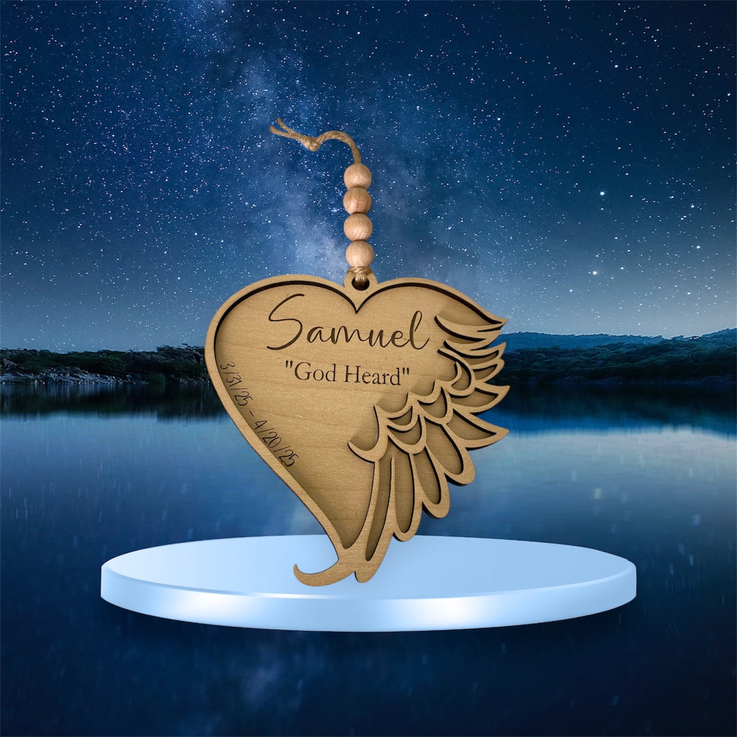 Personalized Angel Wing Ornament