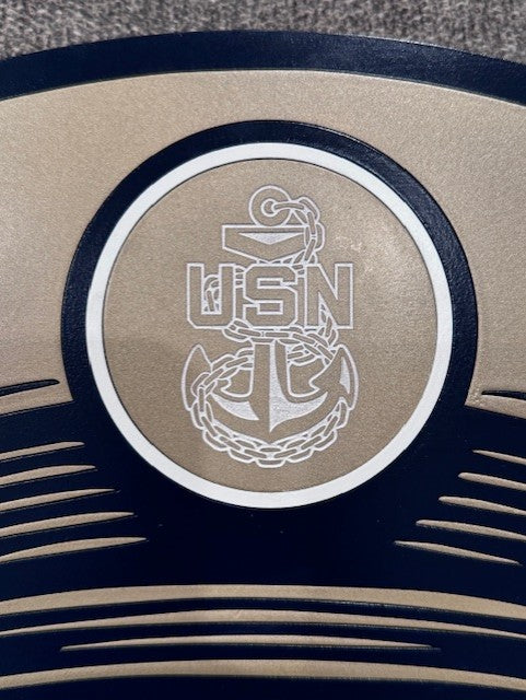 United States Navy Sugar Skull Wood Wall Plaque