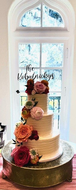 Laser Engraved Wood Cake Topper
