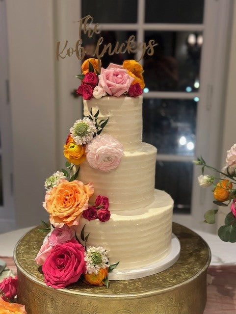 Laser Engraved Wood Cake Topper