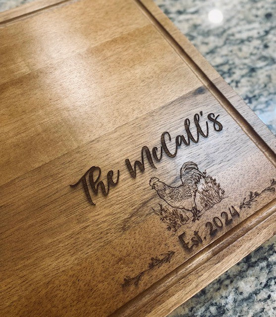 Farmhouse Acacia Charcuterie Board