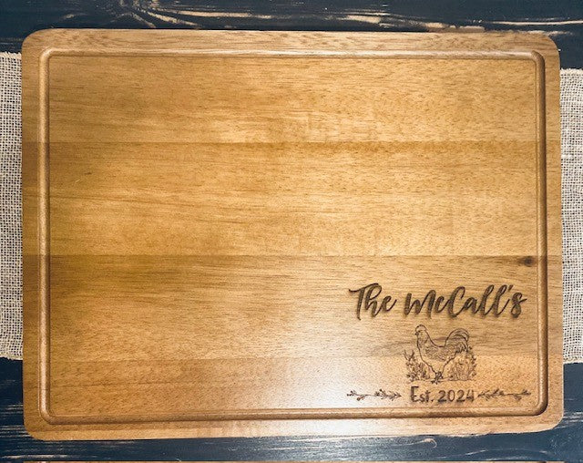 Farmhouse Acacia Charcuterie Board