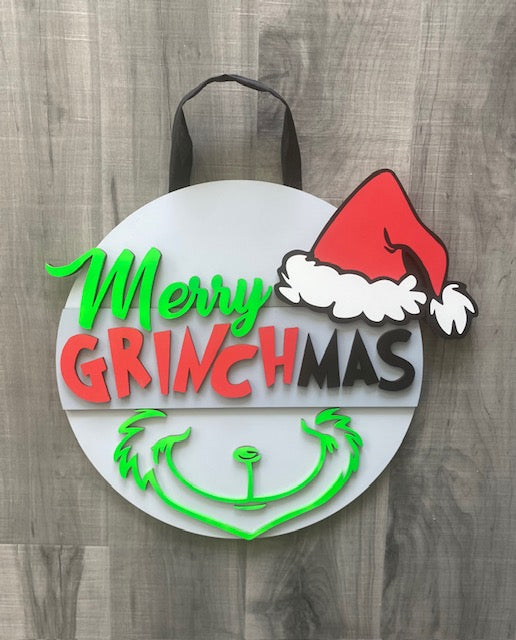 Merry Grinchmas Door Hanger