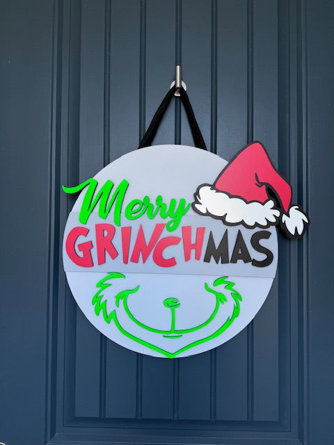 Merry Grinchmas Door Hanger