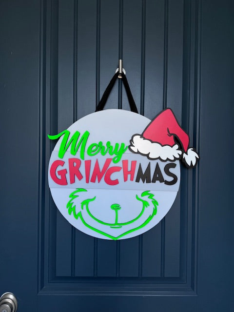 Merry Grinchmas Door Hanger