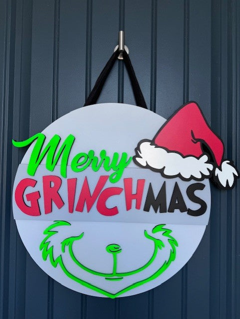 Merry Grinchmas Door Hanger