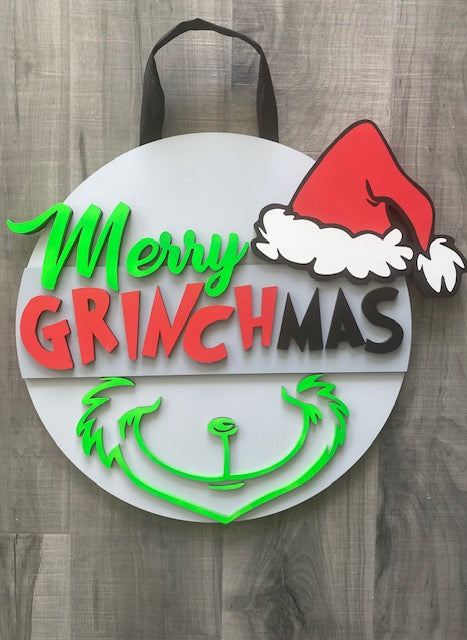 Merry Grinchmas Door Hanger