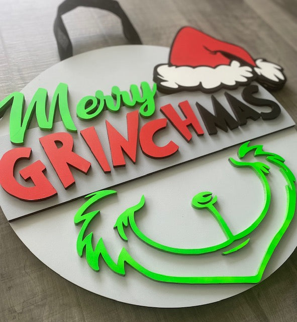 Merry Grinchmas Door Hanger