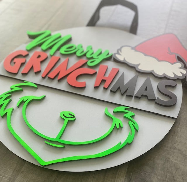 Merry Grinchmas Door Hanger