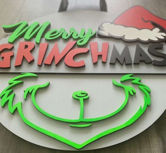 Merry Grinchmas Door Hanger