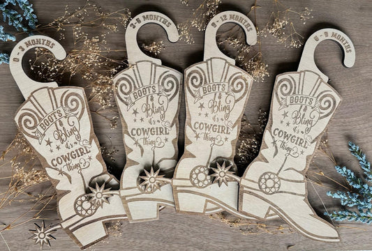 Boots and Bling Size Dividers for Baby's Closet