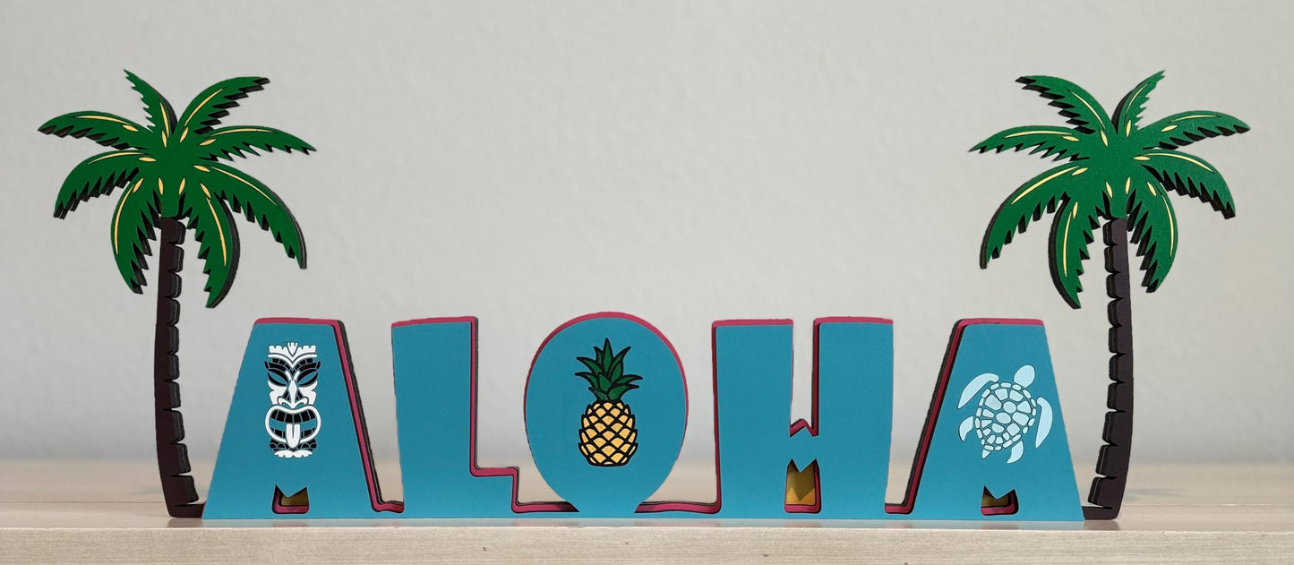 ALOHA Tabletop Sign
