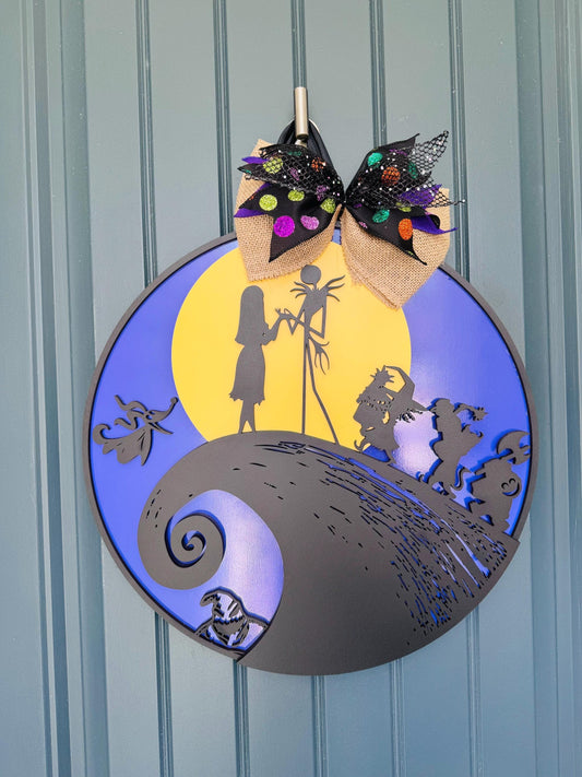 Nightmare Before Christmas Door Hanger