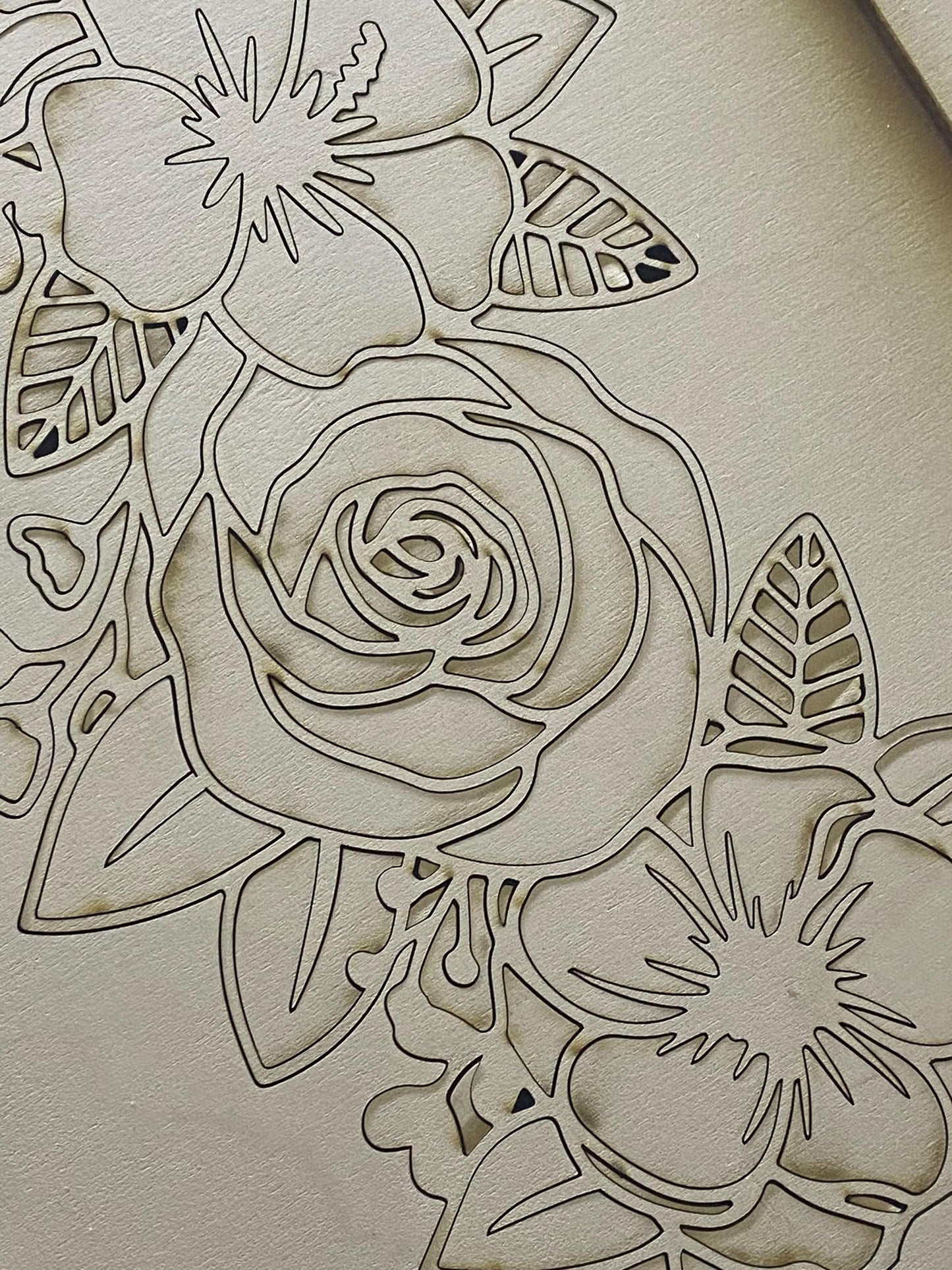 Personalized Floral Door Hanger