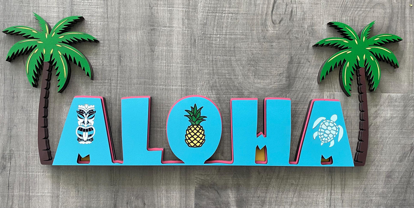 ALOHA Tabletop Sign