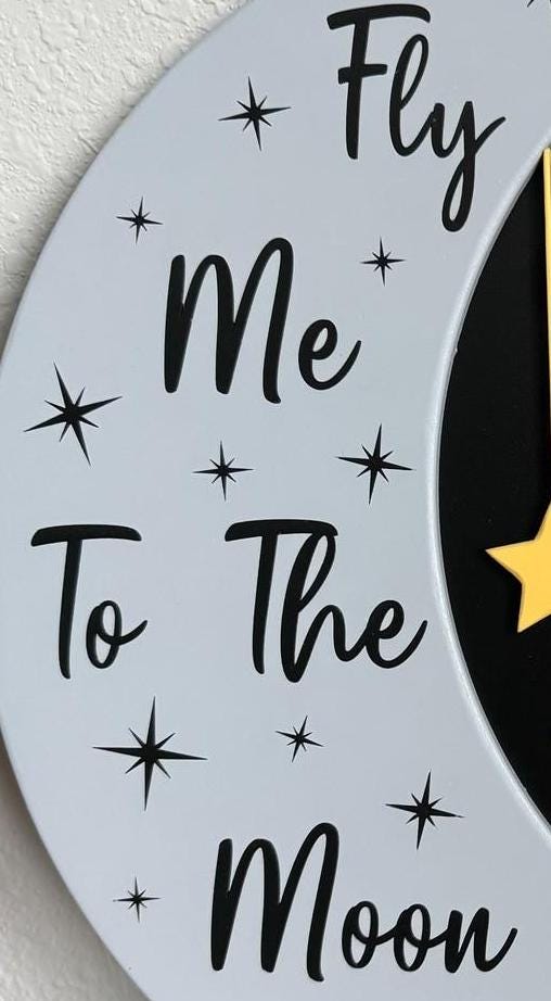 Fly Me To The Moon In Memory Wall Sign