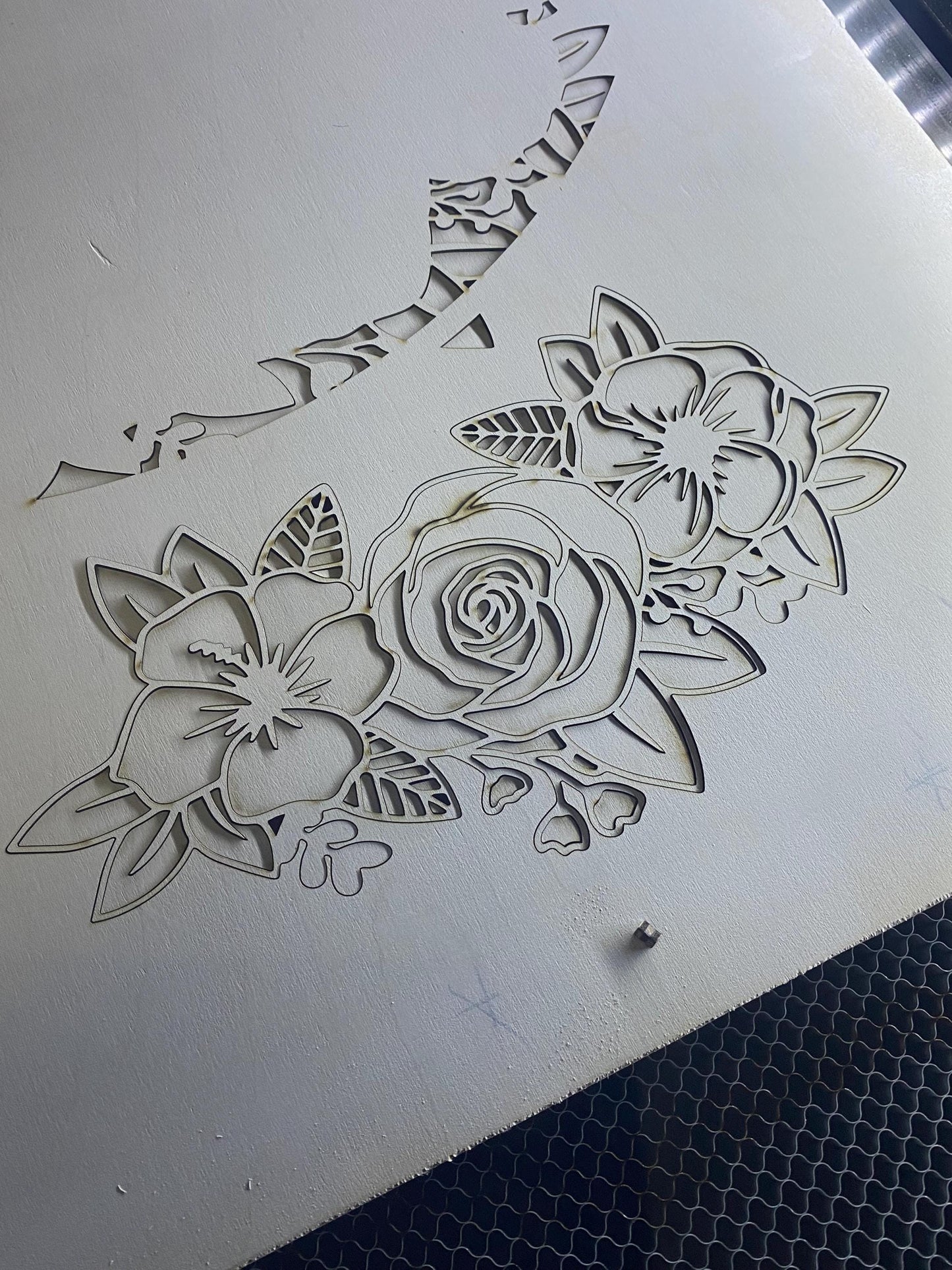 Personalized Floral Door Hanger