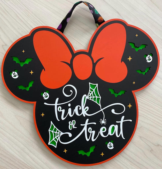 Trick or Treat Minnie Mouse Door Hanger