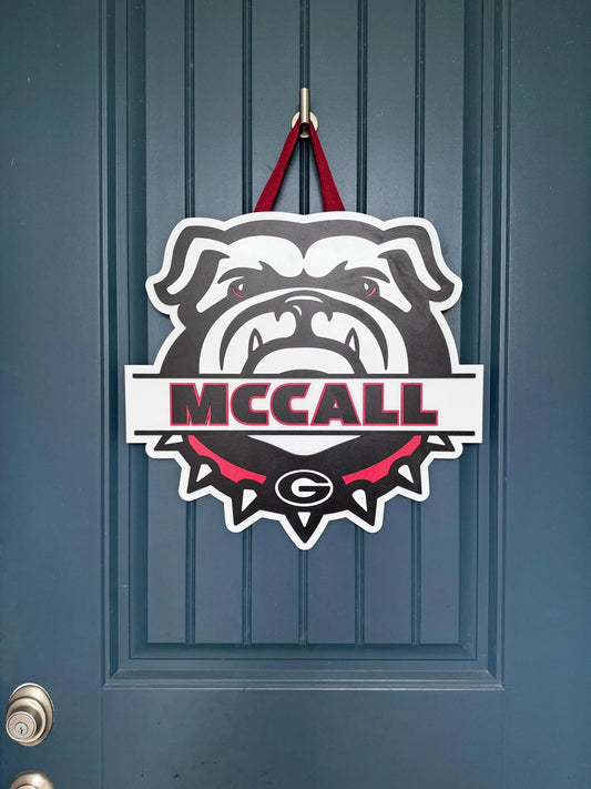 Georgia Bulldog Door Hanger